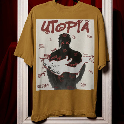 Travis scott utopia 2 Unisex T-Shirt Mustard Yellow