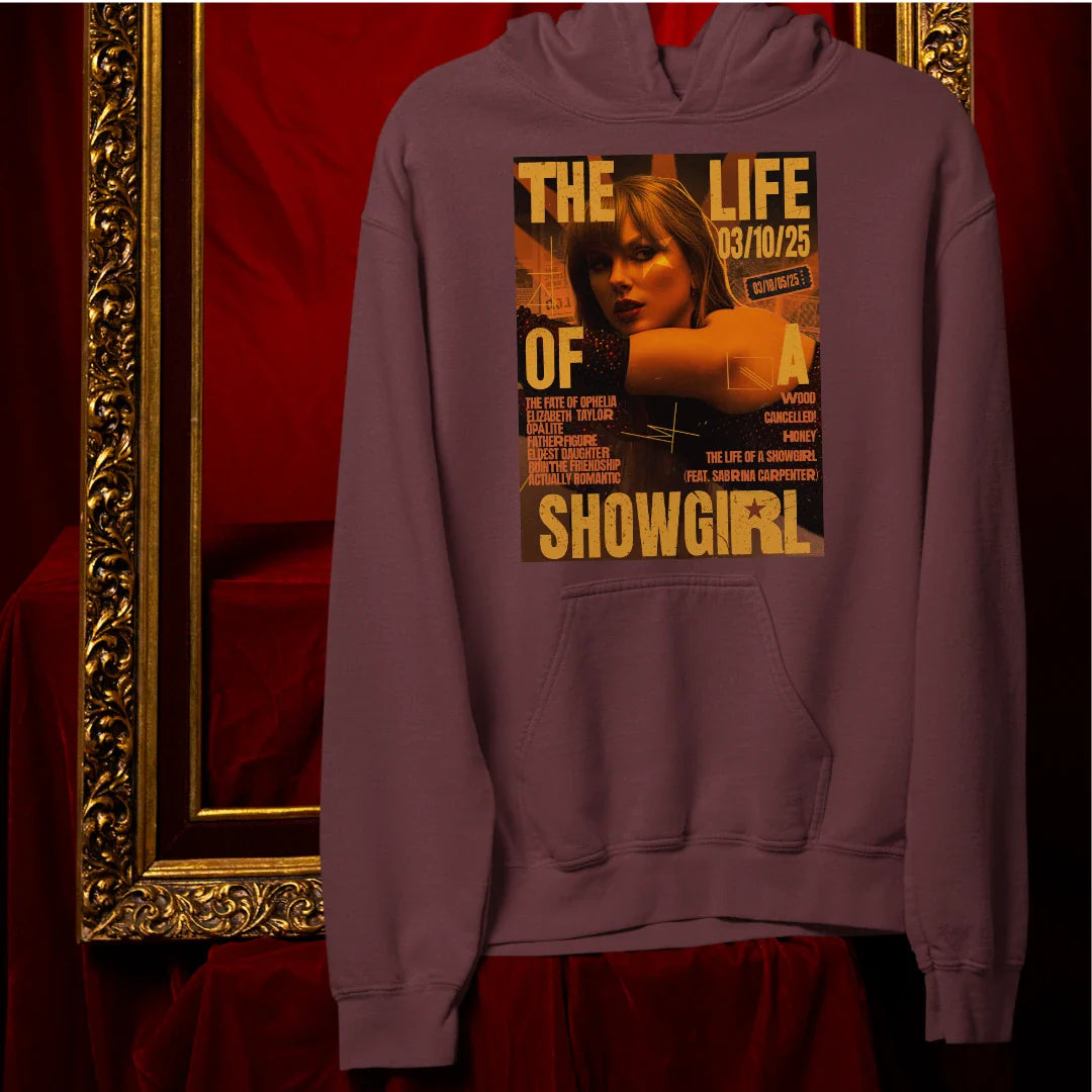SHOWGIRL ERA Unisex Hoodie Maroon