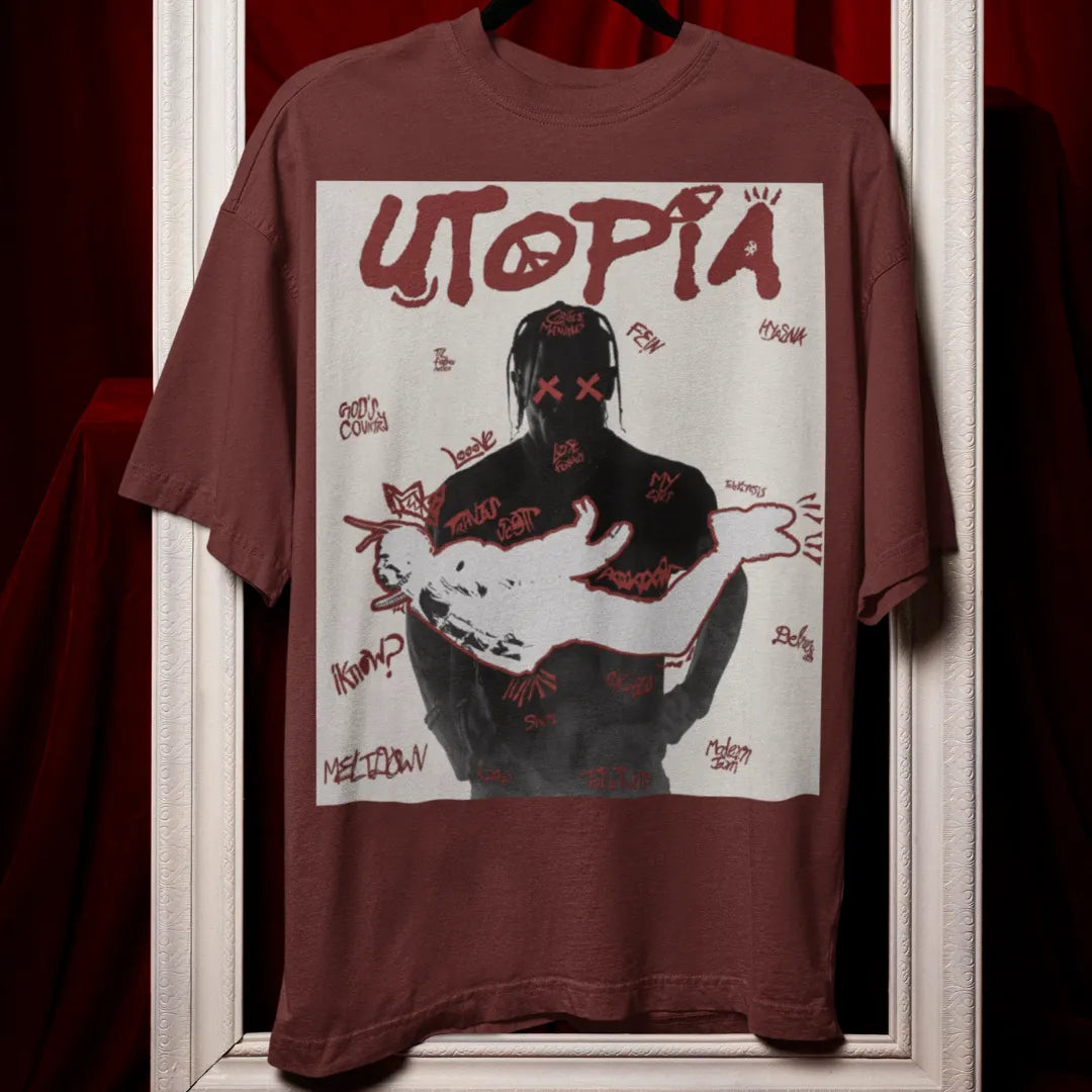 Travis scott utopia 2 Unisex T-Shirt Brick Red