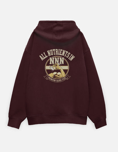 All NNN Unisex Oversized Hoodie Maroon