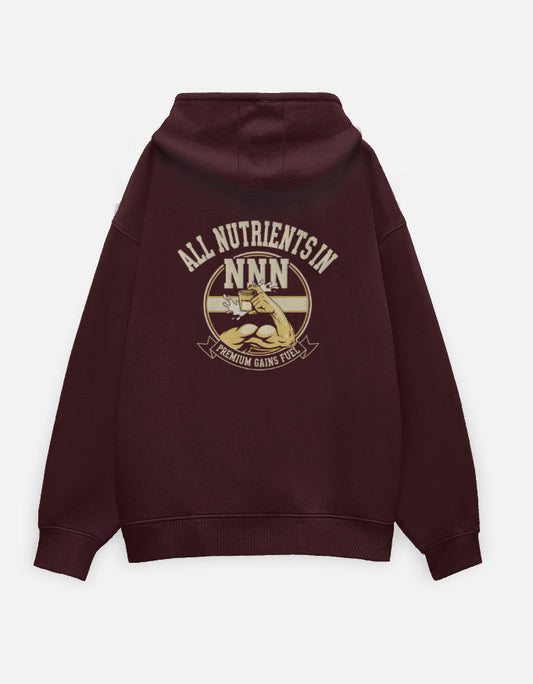 All NNN Unisex Oversized Hoodie Maroon