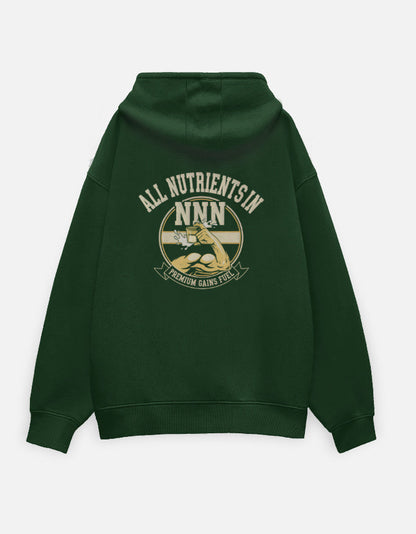 All NNN Unisex Oversized Hoodie Bottle Green