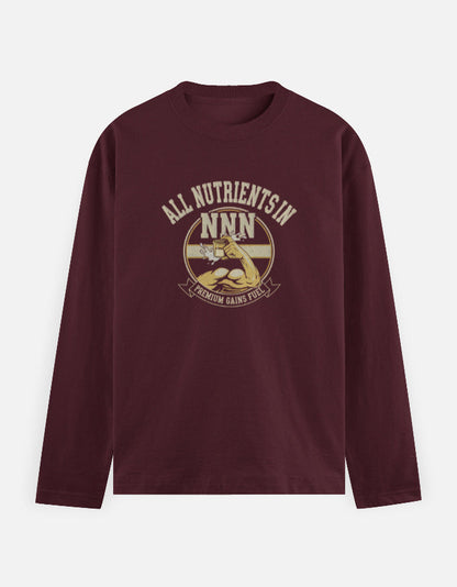 All NNN Unisex Full Sleeve T-Shirt Maroon