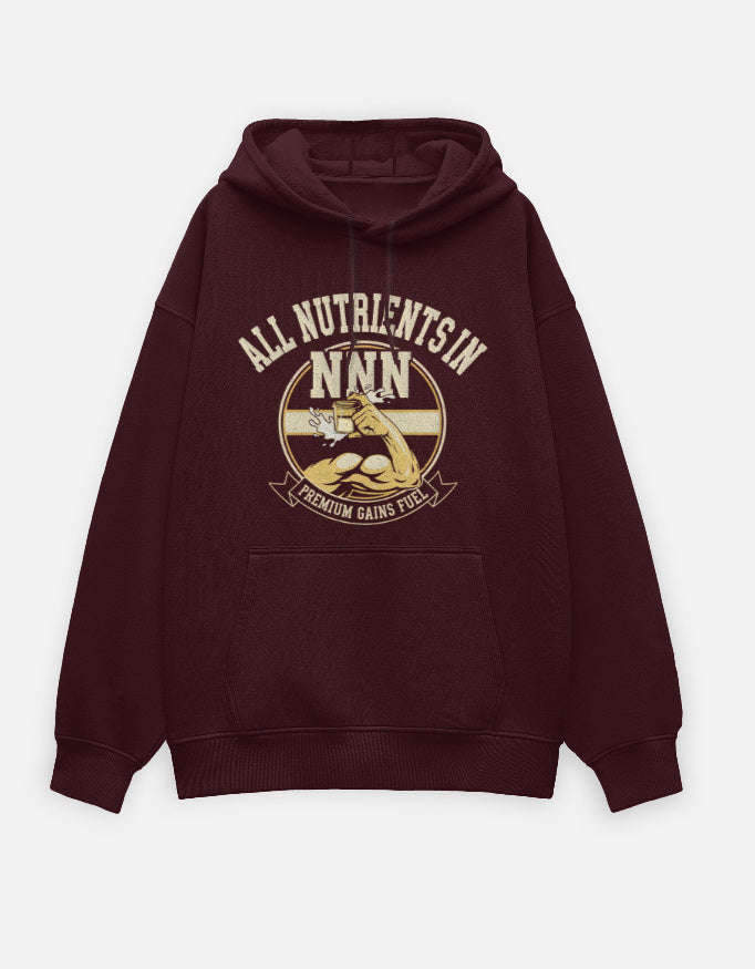 All NNN Unisex Oversized Hoodie Maroon