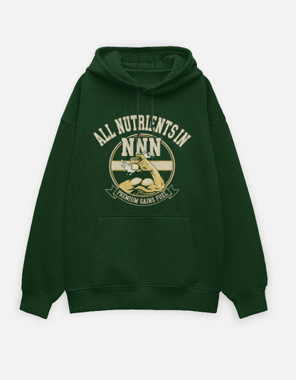 All NNN Unisex Oversized Hoodie Bottle Green
