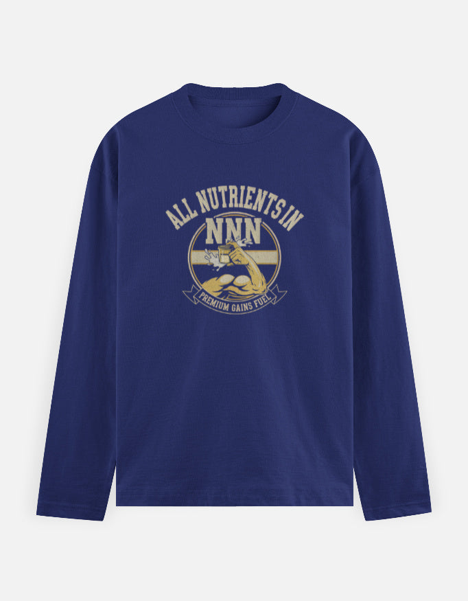 All NNN Unisex Full Sleeve T-Shirt Royal Blue